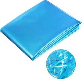 Outus Iridescent Cellophane Film Rainbow Cellophane Wrapping DIY Craft Decorations for Gift Baskets Fairy Butterfly Supply Party Festival celebrations(39 x 138 Inch,Blue)