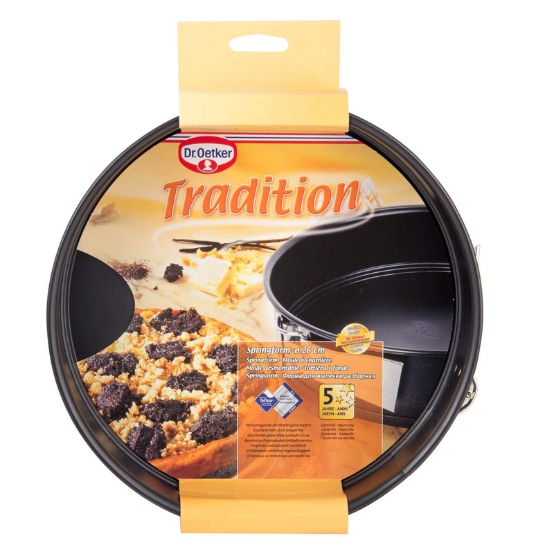 Dr. Oetker Springform Ø 26 cm, Backform mit Flachboden, runde