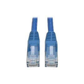 Tripp Lite Cat6 Gigabit Ethernet Snagless Molded Patch Cable 24 AWG 550MHz Premium UTP, Blue, RJ45 M/M 8' (N201-008-BL)