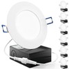 Sunco 6 Pack 4 Inch LED Recessed Lights, Slim Canless