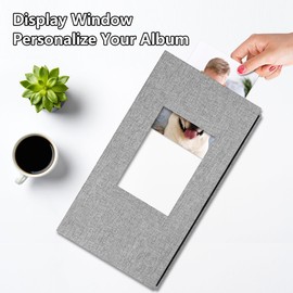 Yopih Photo Album 4x6 300 Pockets Photo Albums with Linen Cover Picture Albums for Family, Wedding, Baby, Photo Book Holds Vertical Pictures Grey