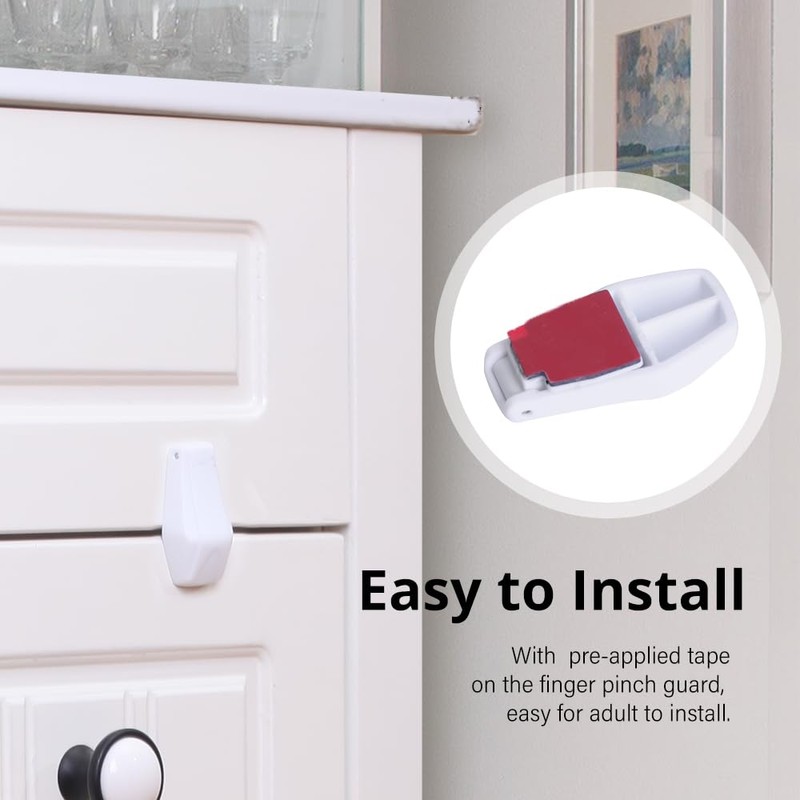EUDEMON Plastic 8 Pack Kids Proofing Safety Drawer Stoppers Baby