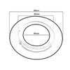 Pack of Two Metal Lamp Shade Reducer Ring for Light