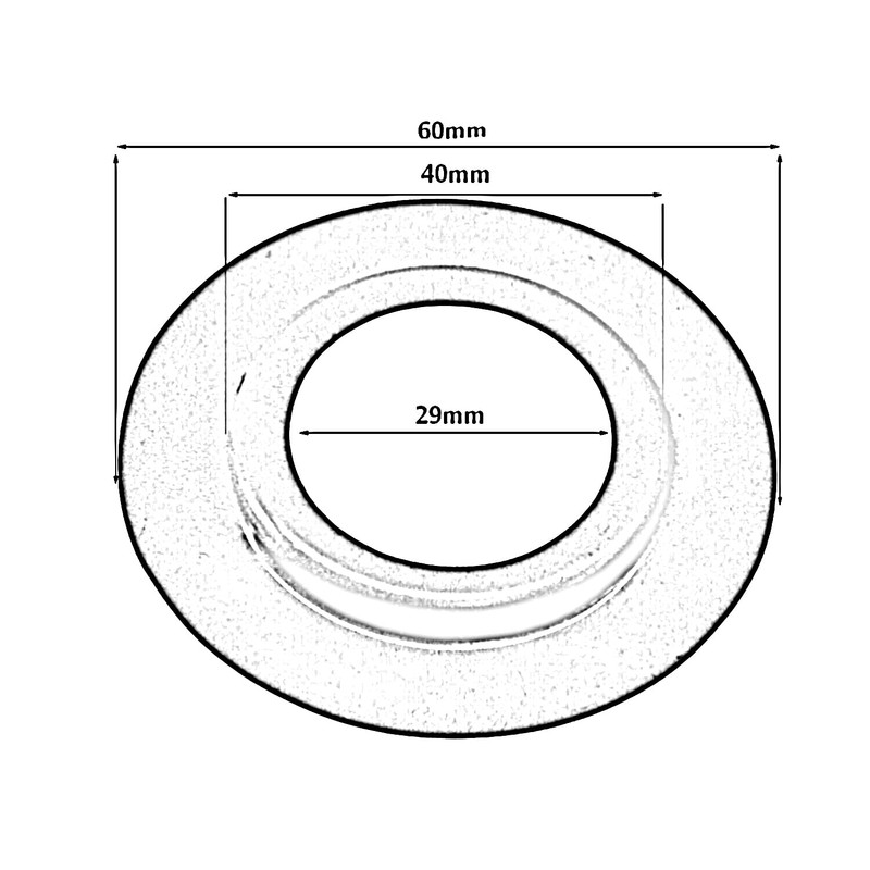 Pack of Two Metal Lamp Shade Reducer Ring for Light