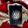 HipFlaskPlus 8oz Presidential Seal Black Flask