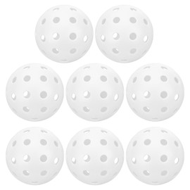 PATIKIL Outdoor Pickleball Balls 40 Holes Pickleball 8 Pack Pickleball Balls for Amateurs Indoor and Outdoor Sport, White