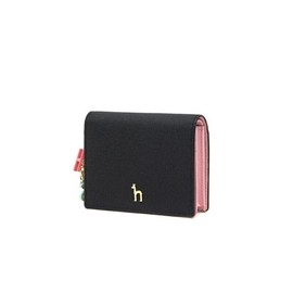 Hazzys (대구신세계)HAZZYS ACC 블랙 퍼피장식 소가죽 반지갑 HIWA5E617BK (Daegu Shinsegae) HAZZYS ACC Black Puppy Decoration Leather Wallet HIWA5E617BK