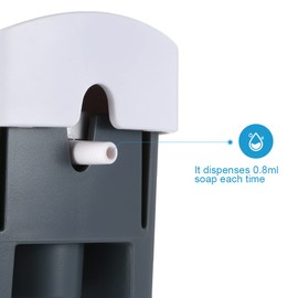 Decdeal Soap Dispenser Wall Mounted, CHUANGDIAN 300ml Manual Shower Gel Dispenser Shampoo Sanitizer Dispenser Holder for Hotel, Office, Home, Healthcare Facilities