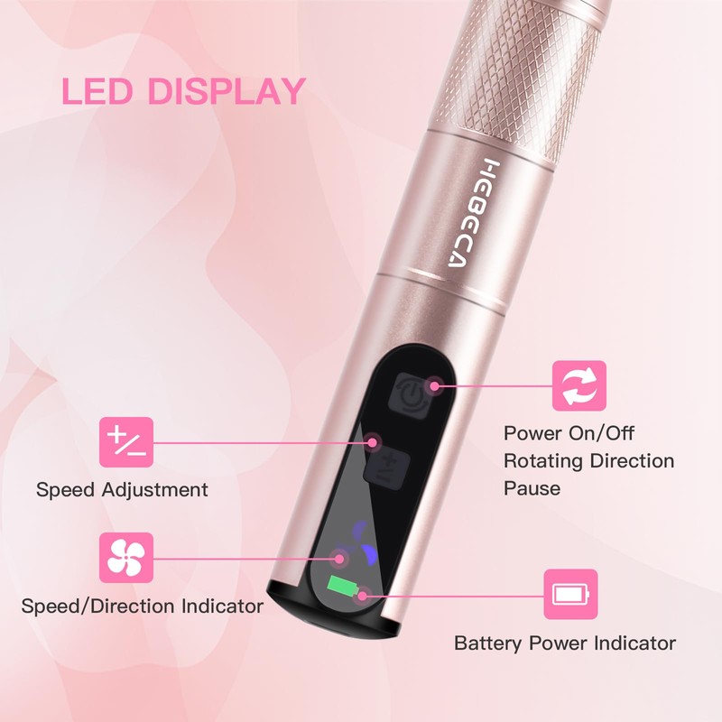 HEBECA Cordless Nail Drill Set, Electric Nail Files and Buffers