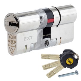 45 (INT) X 55 (EXT) 45/55 Nickel YALE Platinum 3 Star Euro Cylinder Barrel Anti Snap Bump High Security uPVC Door Lock TS2007:2014 Lock