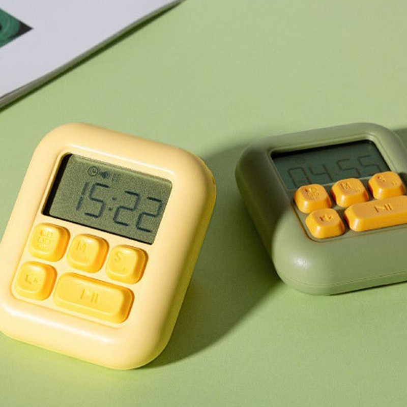 Digital Kitchen Timer Cute Precise Magnetic Easy Operation Clear Alarm