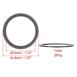 X AUTOHAUX 5pcs Headset Spacer Carbon Fiber Handlebar Stem Spacers Fit 1 1/8 Inch Stem for MTB Mountain Road Bikes Cycling Bicycle 1mm