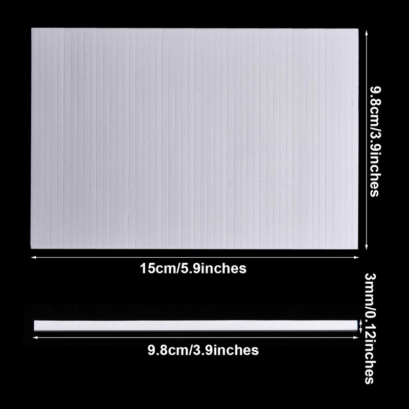Outus 500 Pcs Double Sided Foam Sticky Strips Dual-Adhesive 3D