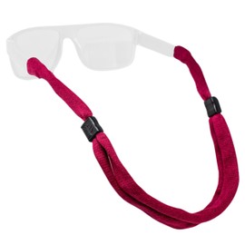 Chums No Tail Adjustable Eyewear Retainer for Under Helmets & Hats - Rock Climbing, Hiking, Dirt Biking, Rafting & More (Burgundy)