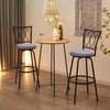 Deisy Dee 4PCS Round Bar Stool Seat Covers Stretch Round