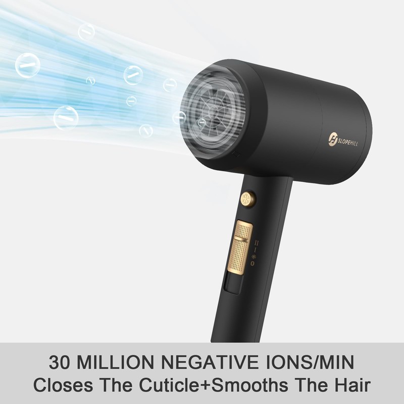 slopehill Professional Ionic Hair Dryer, Powerful 1800W Fast Drying Low