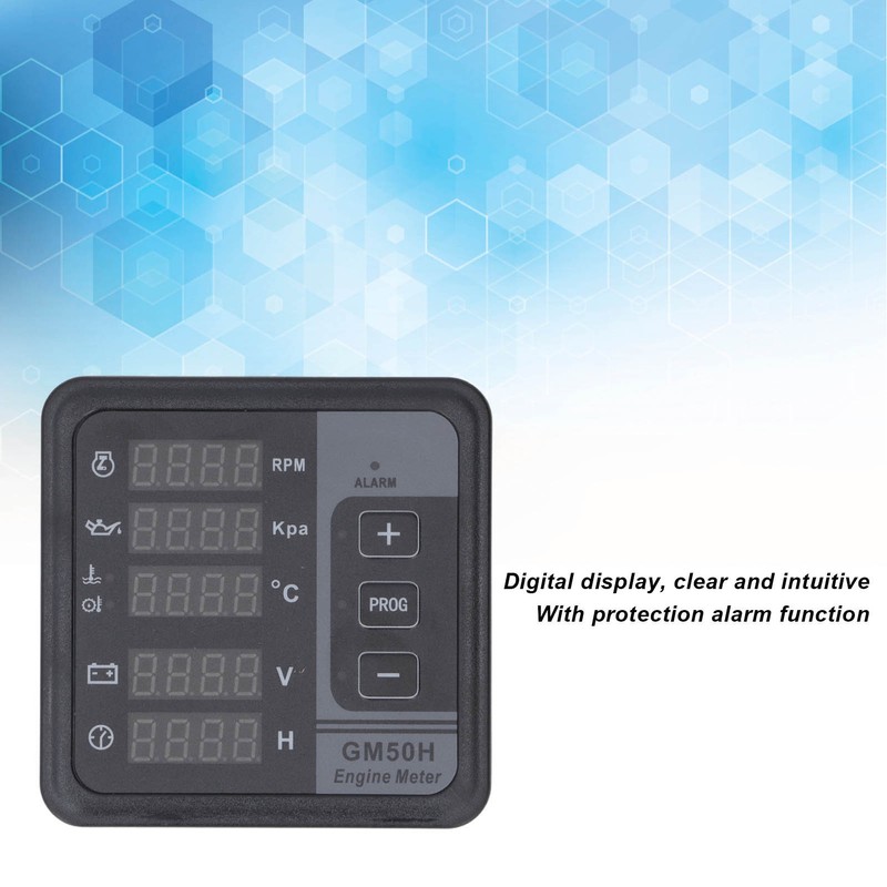 Diesel Generator Set Controller Digital Genset Engine Meter with Mounting