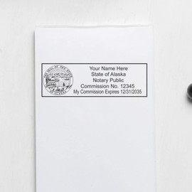 Imprue Rectangular Notary Stamp Self Ink Custom Stamp Rubber Stamp for State of Alaska