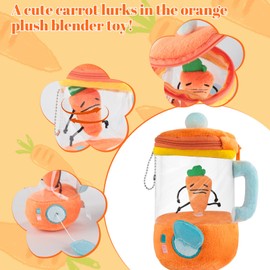Carrot Toy Blender - Fun Decompression Cute Plushies, Drawstring Pull, Soft Plush, Skin-Friendly Toy Carrots, Safe and Odorless Vegetable Plush Toys, Both Adults and Children Are Fascinated