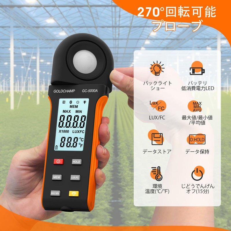 Digital Light Meter, Photometer, Integrated Thermometer & Illuminometer, Measuring Up