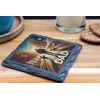 Slate Coaster - Dad Walking with Child & Dog -