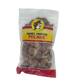 Buc-ee's Organic Pecans – Candied Pecans, Roasted, Salted, Glazed & Chocolate-Covered | Variety of Flavors | Whole & Halves | Non-GMO Snacks, Protein-Rich School Snacks (Honey Toasted, 12 Ounce)