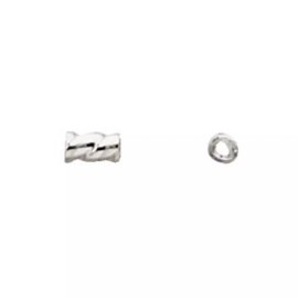Le Suq 925 Sterling Silver 3x1.7mm Twist Spiral Tube Crimp Bead Spacer Clamp End Tab