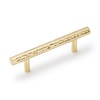 KOPPALIVE 6-Pack Solid Brass Kitchen Cabinet Pulls, Gold Modern T-Bar
