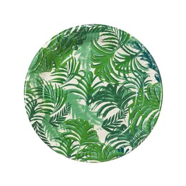 Talking Tables Tropical Decorations Supplies Birthday Jungle Luau Hawaiian Party Fiesta Paper Plates 12 Pack Diameter 23cm 9" Green