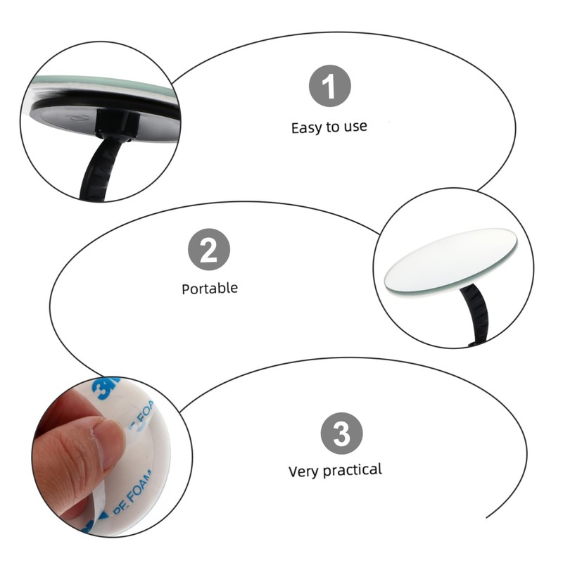 ABOOFAN 2Sets Auto Rear View Mirrors Car Wide Angle Auxiliary