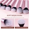 57Pcs Pink Makeup Brushes Set Professional with Case Premium Synthetic