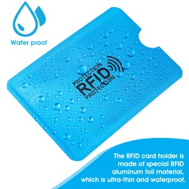 Molain Colorful RFID Card Holder, 9 Pieces RFID Blocking Sleeves Credit Card Sleeves Set RFID Identity Card Protector with 4 Passport Protectors for Women Men