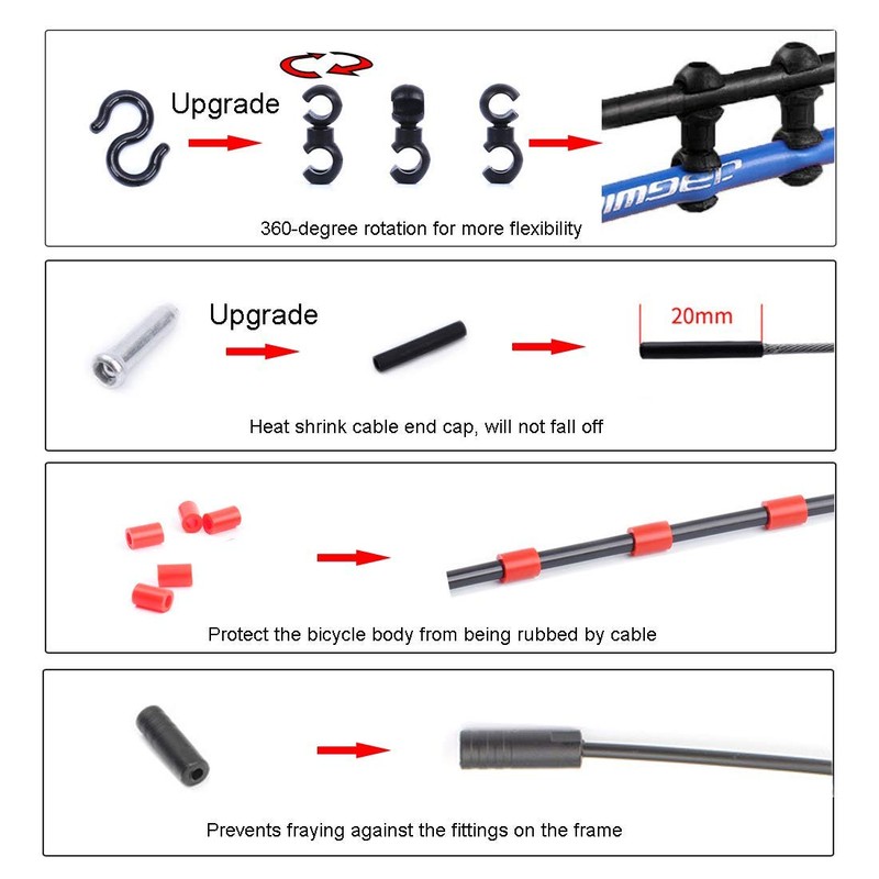 Bestgle 2 Packs New Upgraded Universal Bike Brake Cable and
