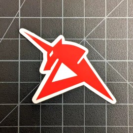 Amuro Ray White Unicorn Gundam Logo Anime Die Cut Vinyl Sticker 2" Length