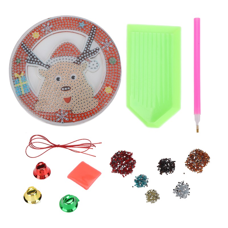 Rhinestone Painting Christmas Cute Elk Pendant DIY Relaxing Ornaments for