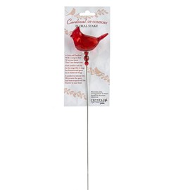 Ganz Cardinal of Comfort Floral Stake, 3" W x 12" L, Red