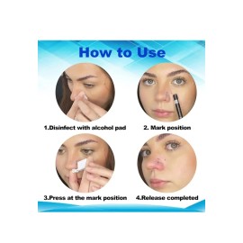 Jcpnly Jconly Nose Piercing Kit - Disposable Safety Nose Piercing Gun with Nose Jewelry