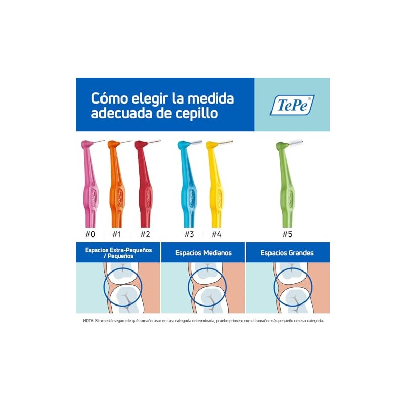 TePe Angle Cepillo Interdental Angulado, Cepillos interdenaltes TePe Azul 0.6mm