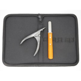 Donnyan factory Guillotine Nail Clippers (Gray) and File Set, with Case