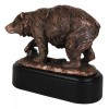 Walking Bear Statue - Bronze Electroplated 7"L Figurine Wild Life