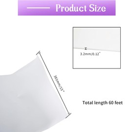 White Foam Sheet Pad with Adhesive Backing, 15" W x 60" L x 1/8" T Cosplay Foam Board, Single-Sided EVA Foam Roll Closed Cell Insulation Foam Tape for DIY Craft Project Weather Stripping Door Seal