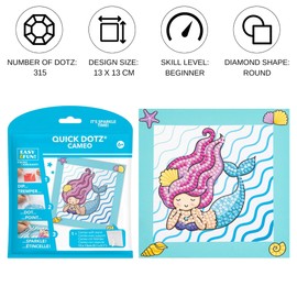 Diamond Dotz Mermaid Dreams Diamond Painting Kits for Kids - Diamond Art Kits a Relaxing Creative Craft Kit with Dotz Gems 5.1"x5.1"