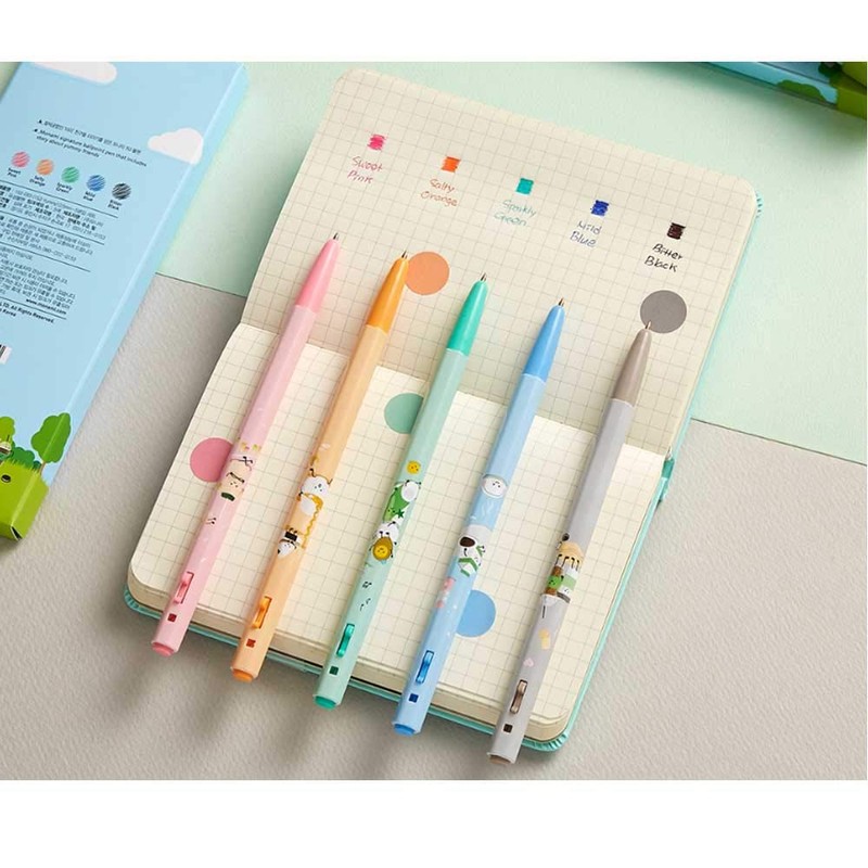 Monami 153 Yummy Ballpoint pens 0.5mm 5 Body colors Ink