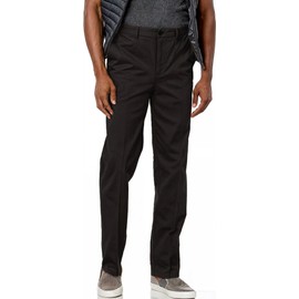 Savane Men's Flat Front Stretch Ultimate Performance Chino Pants with Expandable Waistband (Waist Size 30 - 40 Big & Tall), 40W x 29L, Ultimate Black