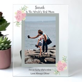 Mum Photo Frame Gift Personalise with Any Name Is The World's Best Mum 6x4" or 7x5" Mother's Day Gift For Mum Mother Mummy Mam