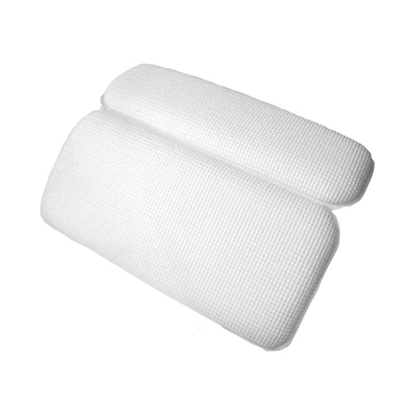Bathforia Waterproof Bath Pillow - Bath Pillows for Head and Neck with Non-Slip Suction Cups - Nonporous Surface Bathroom Pillow Cushion for Hot Tub, Home Spa, Jacuzzi - 14.5 x 11 inches