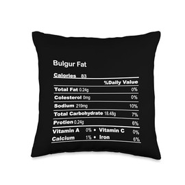 Family Matching Thanksgiving Tee for Family Funny Bulgur Fat Thanksgiving Nutritional Fact Throw Pillow, 16x16, Multicolor