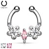 Autiga Nose Piercing Nose Ring Fake Piercing Septum Helix Zirconia