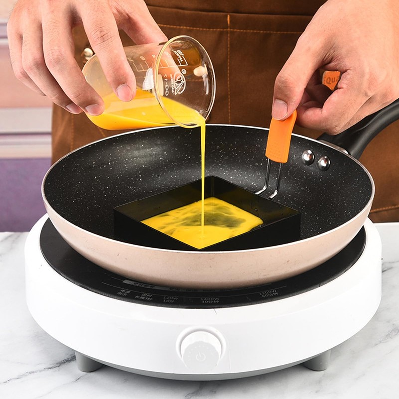 4 Packs Large 4 Inch Sqaure Egg Ring Round Egg