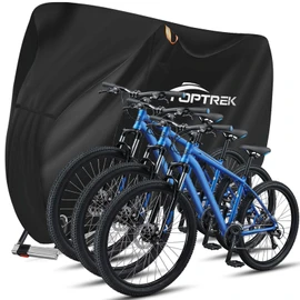 toptrek Bicycle Cover for 3 Bikes 210D with Seam Tape Oxford Fabric Waterproof High Quality Bicycle Garage Outdoor 220 x 120 x 110 cm Tear Resistance Sun Protection Bicycle Protective Cover with Bag